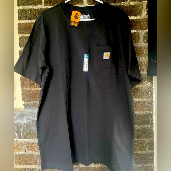 NWT Carhartt Men's Tall Relaxed Fit Heavyweight Short-Sleeve Pocket T-Shirt Sz L - Picture 2 of 5